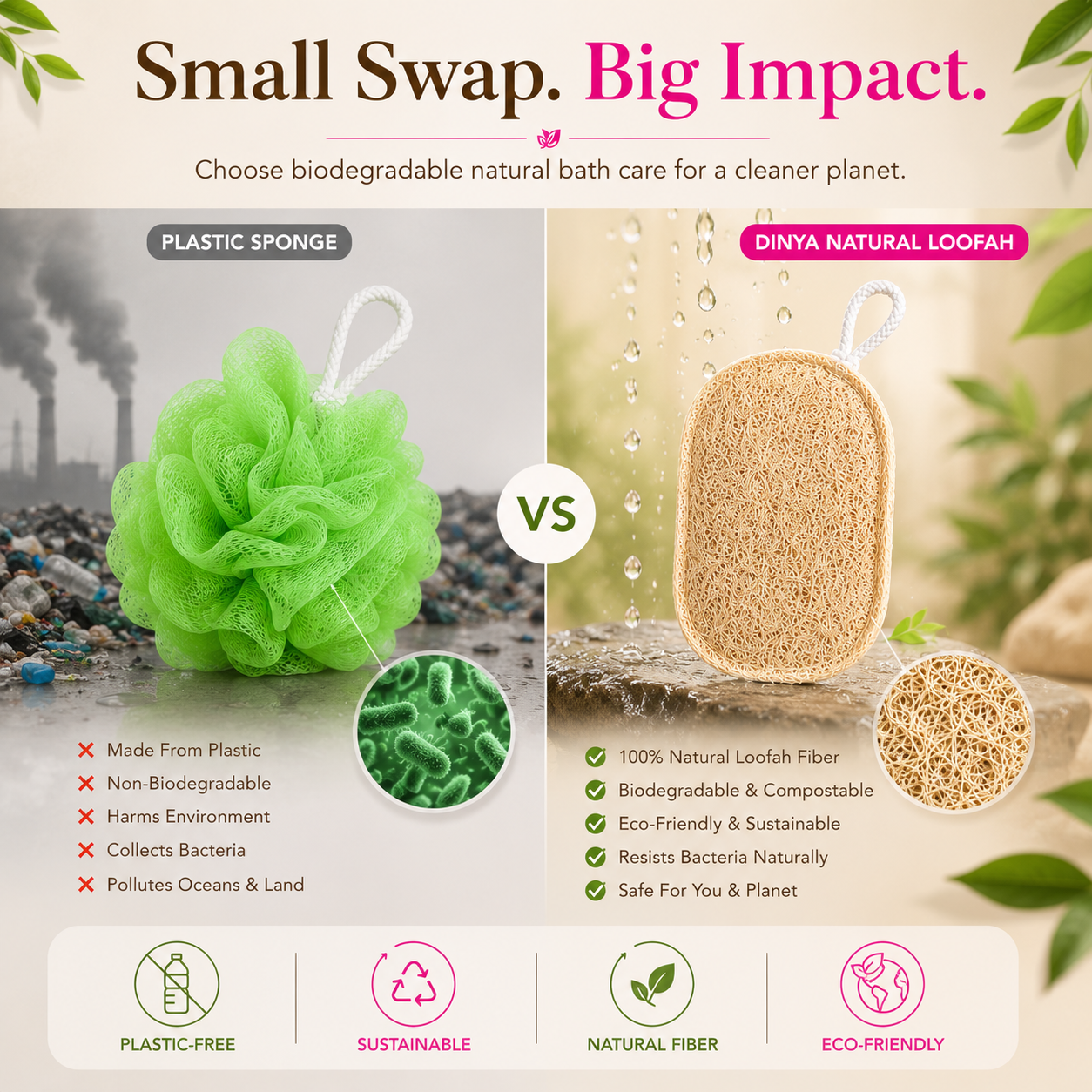 Bath Loofah Pouf