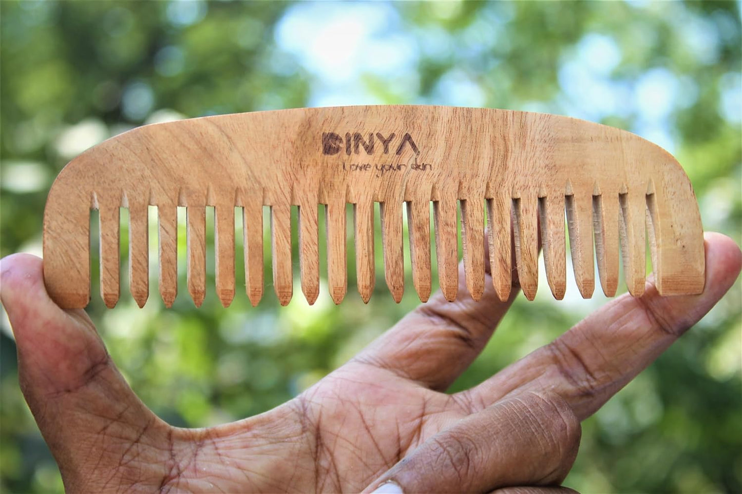 Dinya™ Neem Moon Comb Wide Tooth