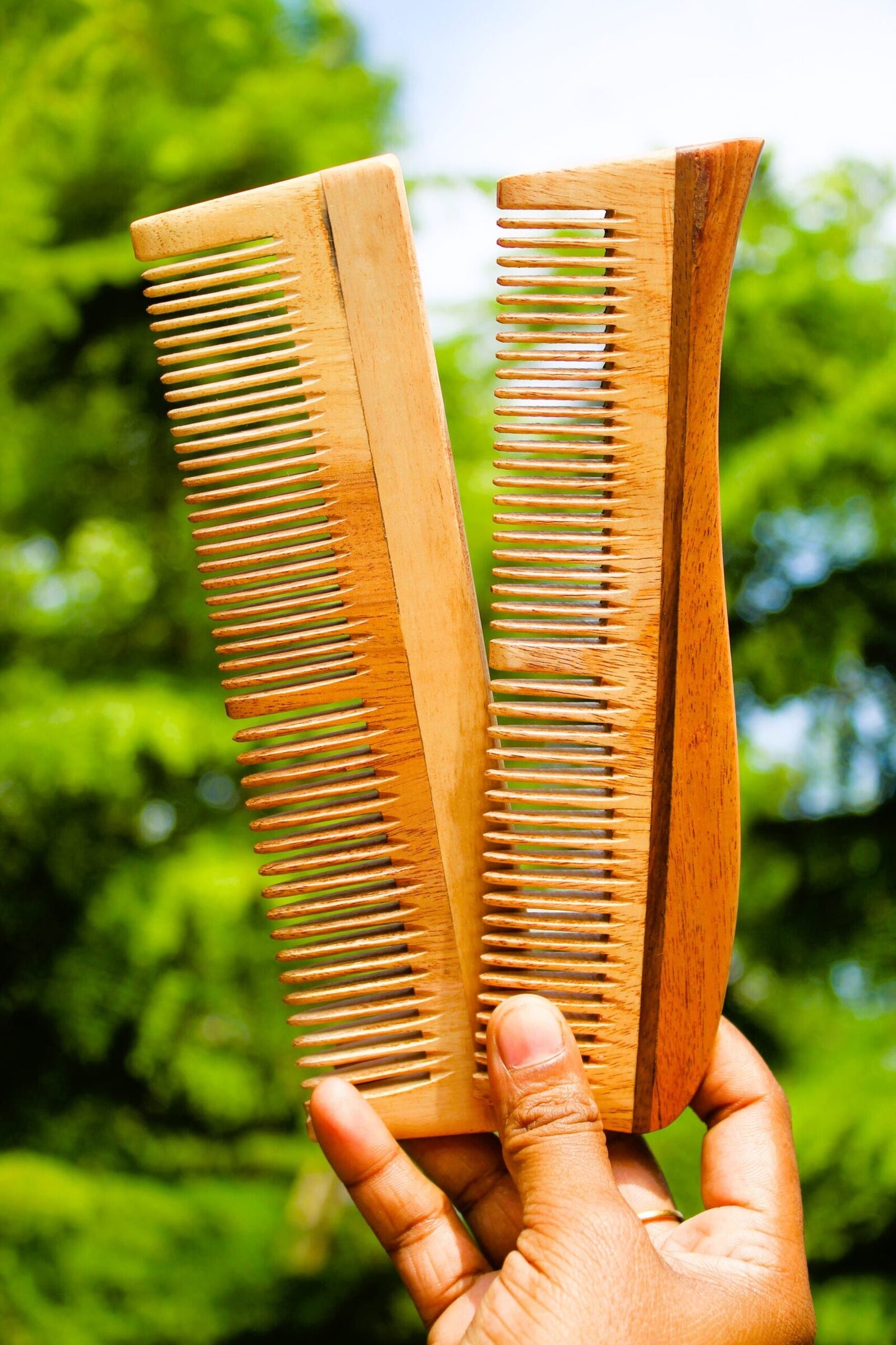 Dinya Dual And S Shape Neem Comb