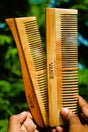 DINYA Dual Tooth Neem Comb (2-in-1) – S Shape Wooden Comb with Wide & Fine Teeth