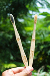 Dinya Bamboo Toothbrush S-Curve Handle Set 2 – (Sandal And Black)