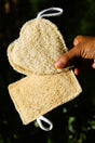 Rectangle and Heart Shape Natural Loofah | Peerkangai Body Scrubber