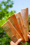 Handcrafted Neem Wooden Comb Set for Women & Men – Eco-Friendly and Anti-Bacterial Styling Solution