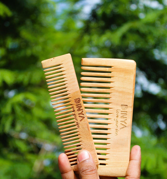 Pocket Neem Wooden Comb Set