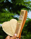 Loofah and Neem Comb Set | Eco-Friendly Hair and Skin Care Essentials