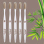 Premium Bamboo Toothbrush – Charcoal Bristles, BPA-Free, Eco-Friendly, Pack of 5