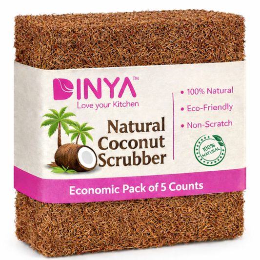 Coconut Coir Scrub Pads – Natural Kitchen Scrubber (Pack of 5)