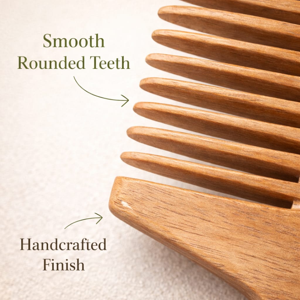 Natural Kacchi Neem Comb for Healthy Hair