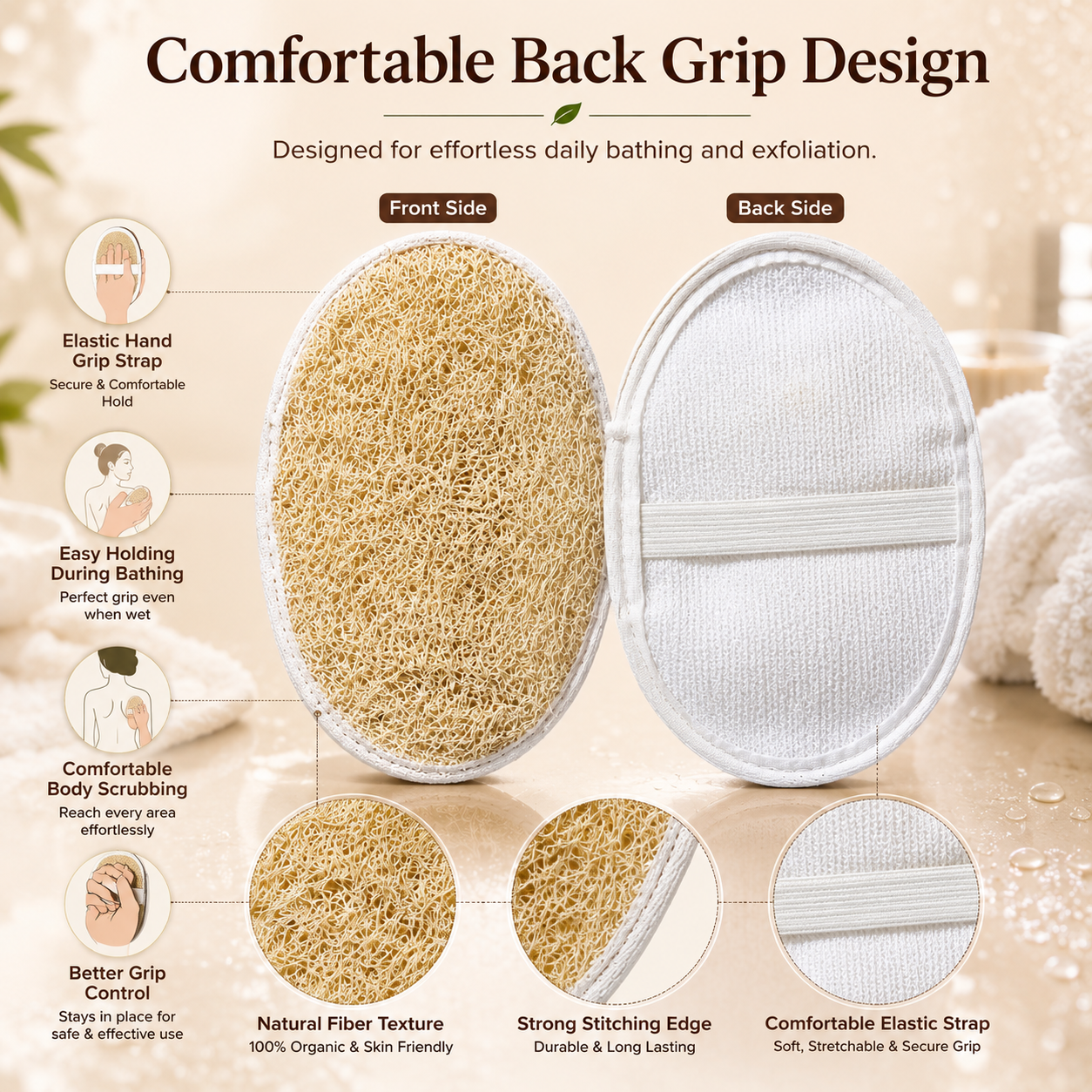 Travel Friendly Bath Loofah