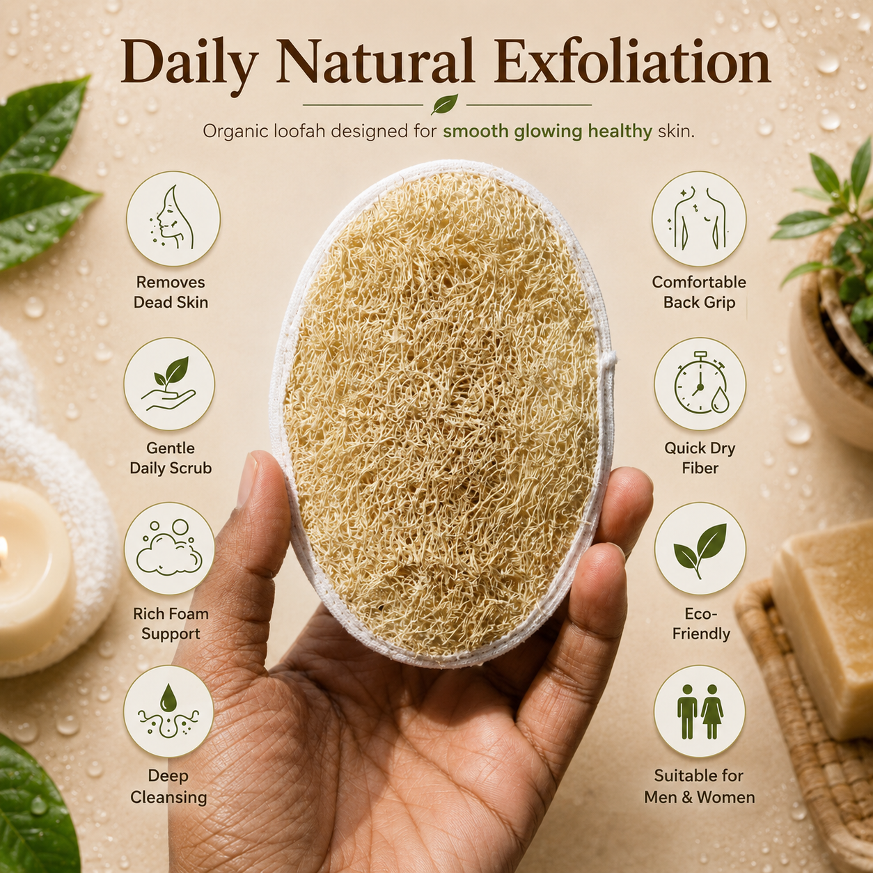 Travel Friendly Bath Loofah