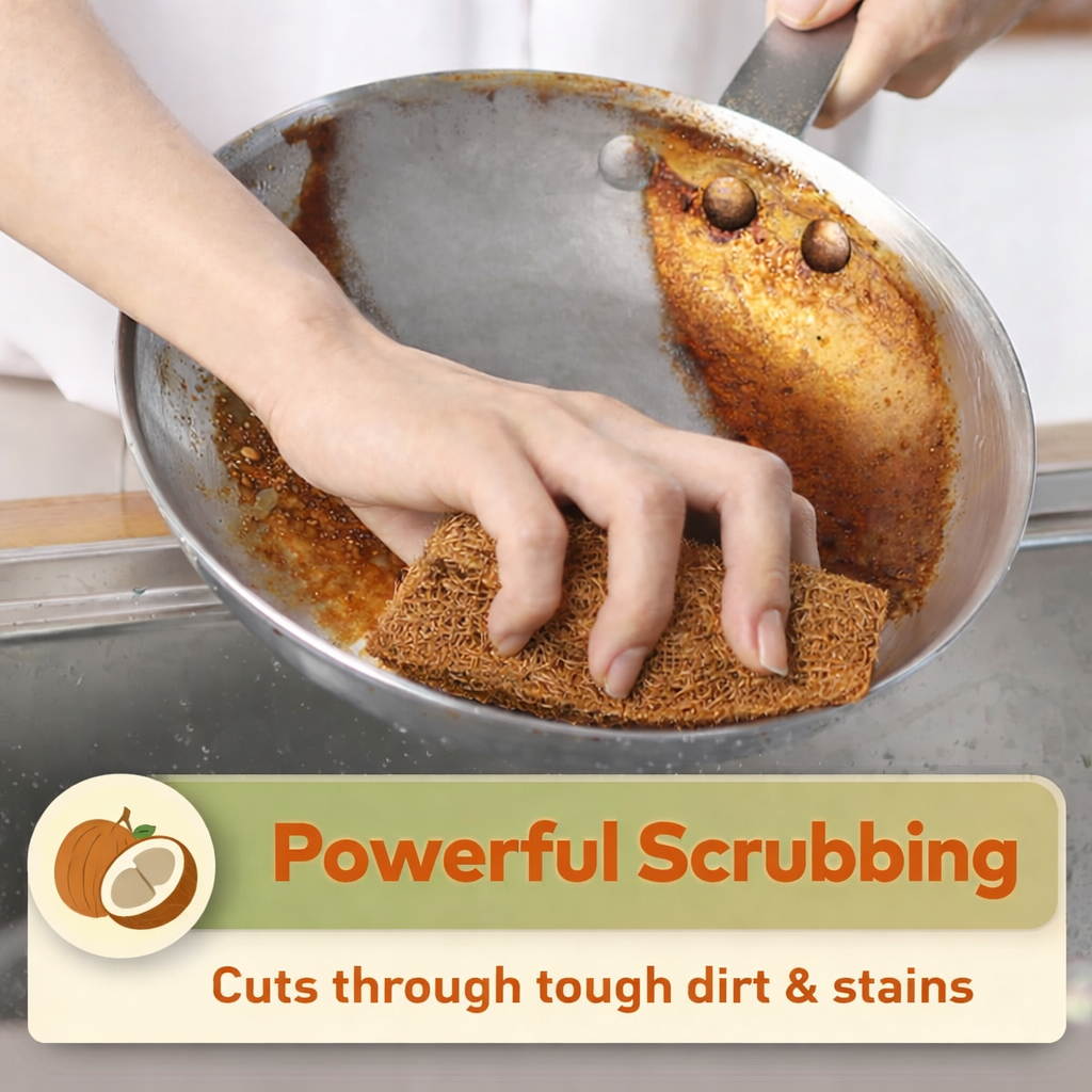 coconut coir scrubber for utensils