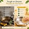 Round Natural Loofah Kitchen Scrubber Pack of 10 | Eco-Friendly Dish Scrubber for Utensils & Vessels
