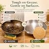 Natural Kitchen Scrubber Pack of 6 | Round Natural Loofah Dish Scrubber