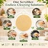 Natural Kitchen Scrubber Pack of 6 | Round Natural Loofah Dish Scrubber