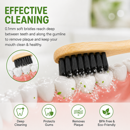 Bamboo Toothbrush Holder Combo for Clean & Organized Bathroom Storage