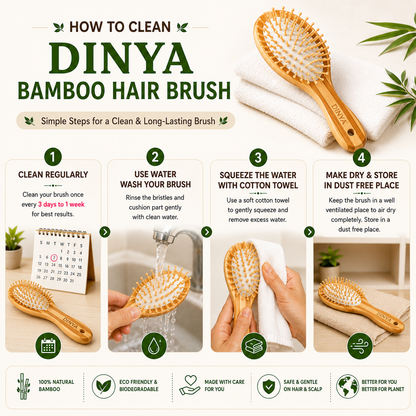 Bamboo Paddle Hair Brush