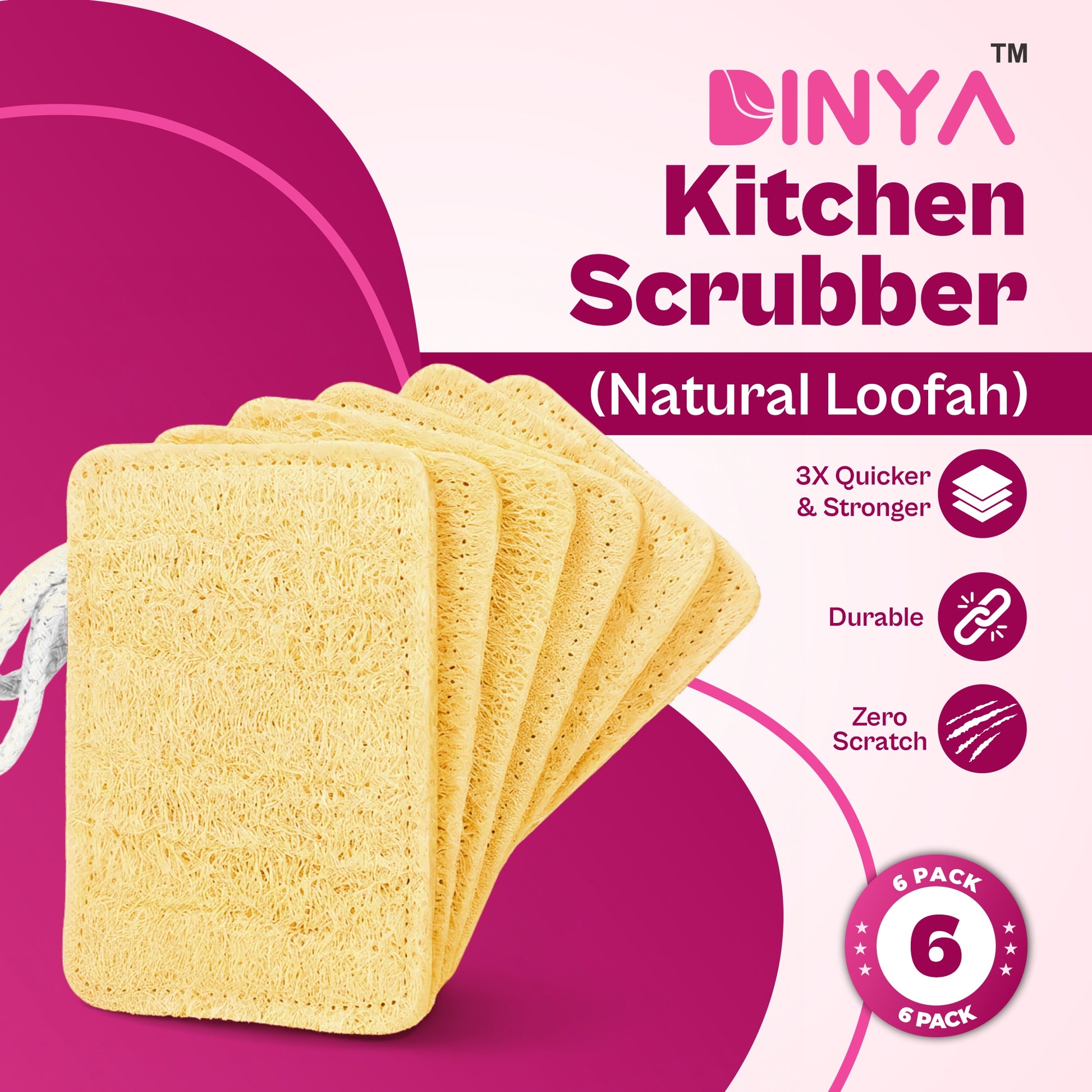 Natural Kitchen Scrubber Loofah