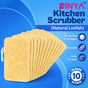 Natural Loofah Kitchen Scrubber Pads – (Economy Pack of 10)