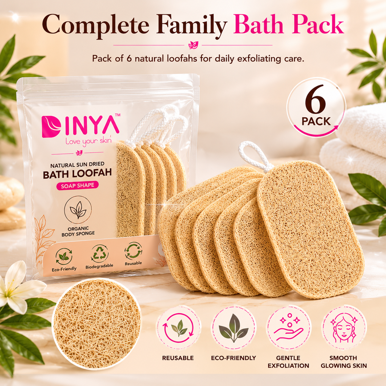 Bath Loofah Pouf
