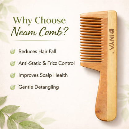 Natural Kacchi Neem Comb for Healthy Hair
