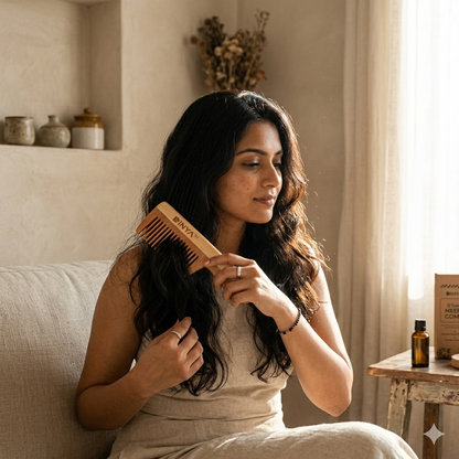 Natural Kacchi Neem Comb for Healthy Hair