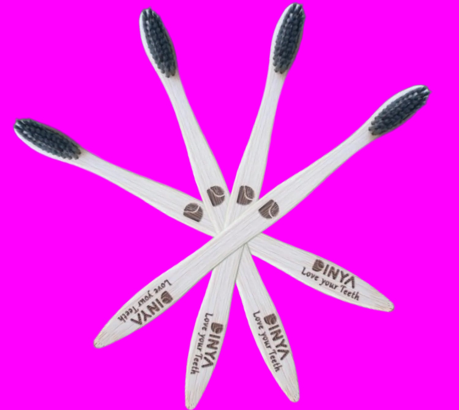 Dinya bamboo toothbrush soft bristles