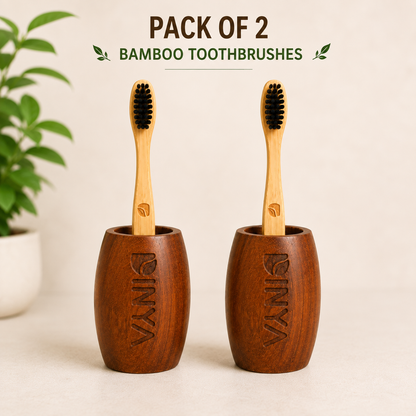bambooth toothbrush with holder combo
