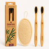 Bamboo Toothbrush and Loofah Combo for Daily Use