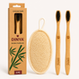 Bamboo Toothbrush and Loofah Combo for Daily Use