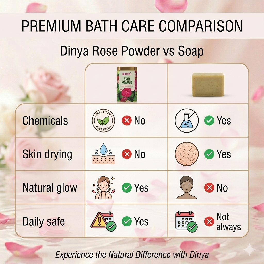 bath powder v/s Soap