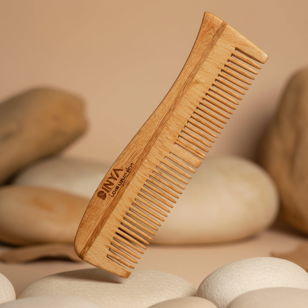 Buy Dual Tooth S Shape Neem Comb
