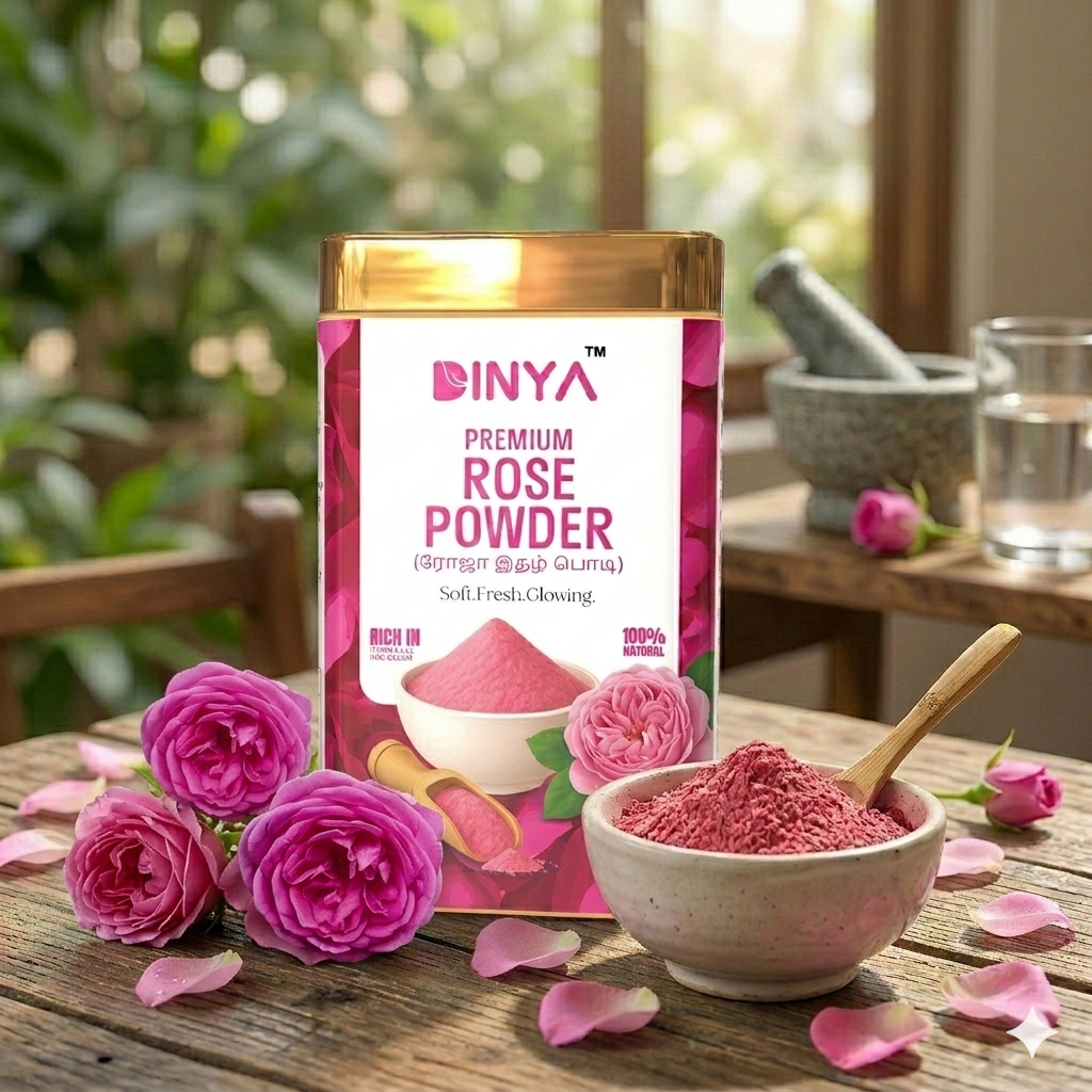 Buy organic rose petals powder