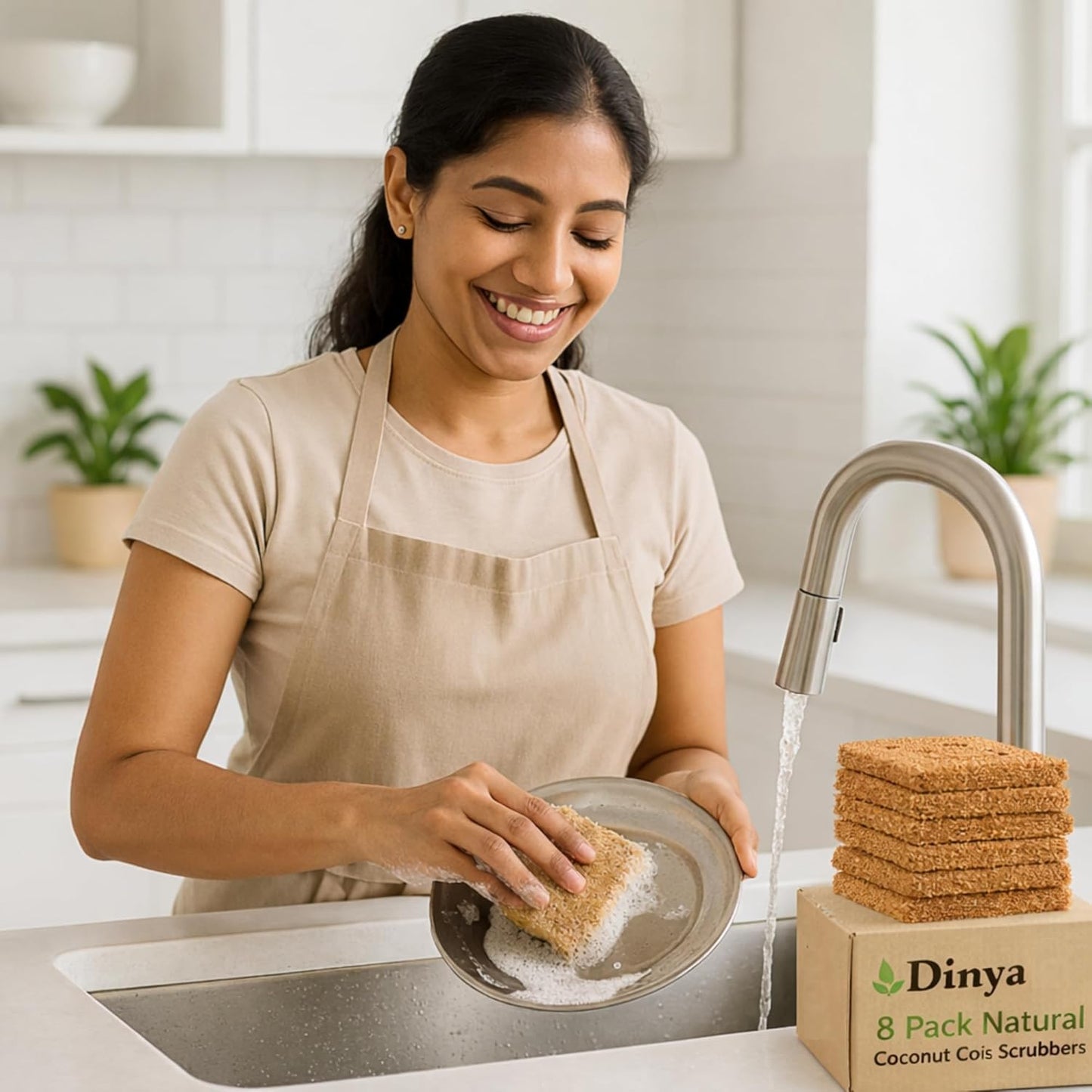 Natural Coconut Coir Dish Washing Scrub Pads