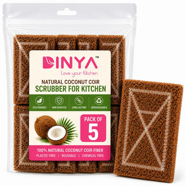 Coir Kitchen Scrub Pads Pack of 5