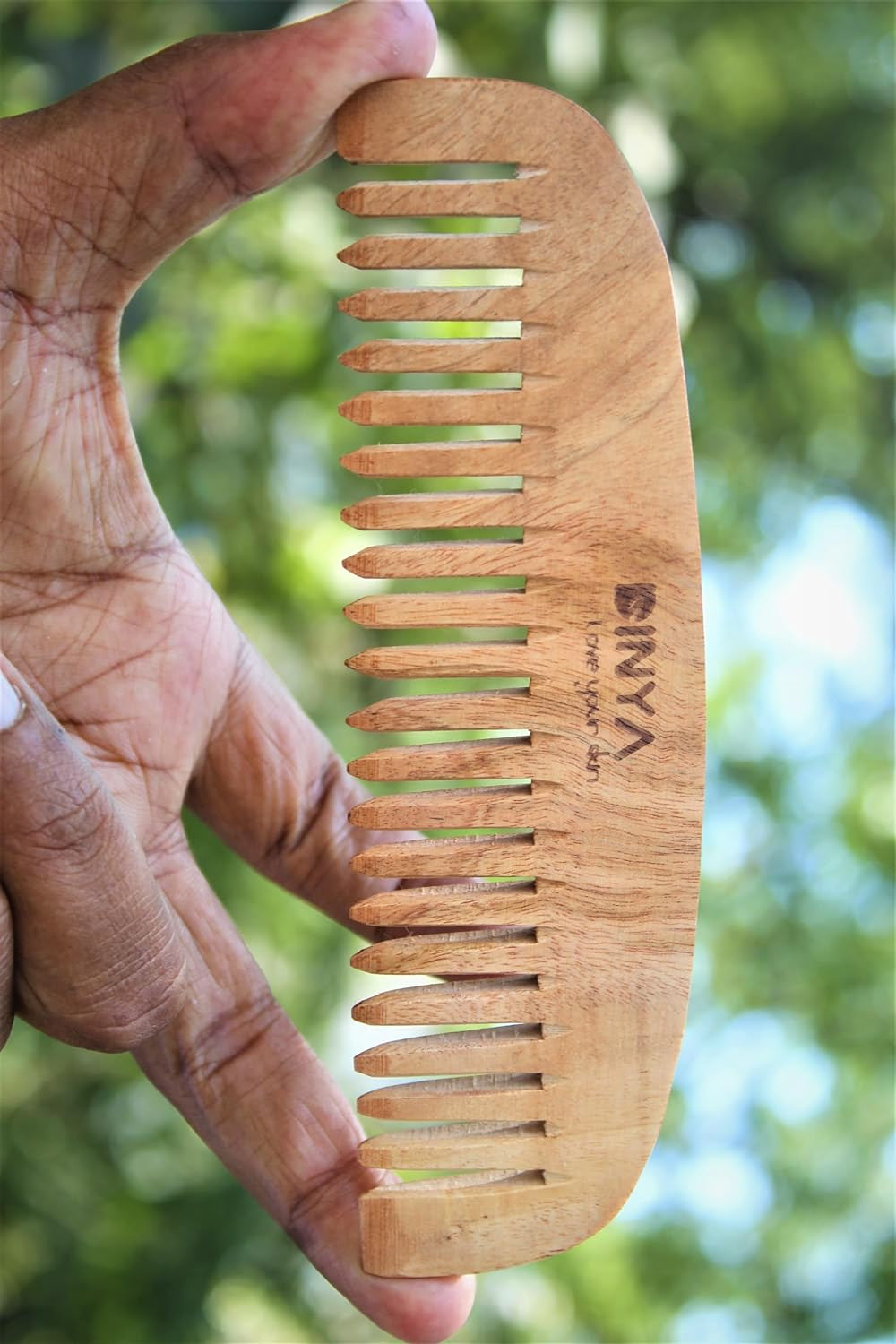 Dinya Moon Shape Neem Comb