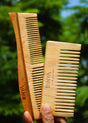 S Curve Neem Comb and Wide Large Neem Comb for Hair Growth
