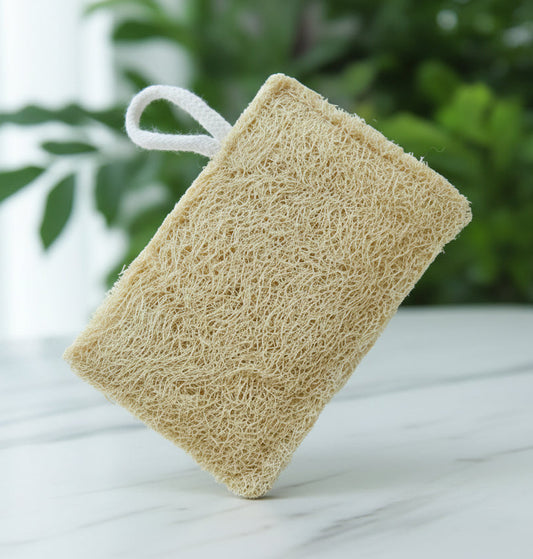 Dinya rectangle shape natural loofah
