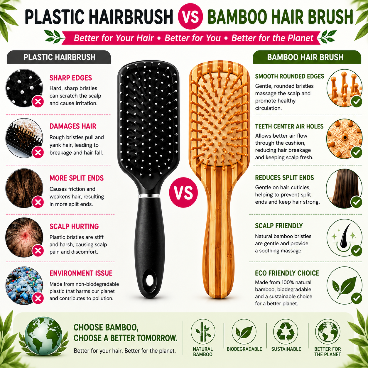 hair brush difference