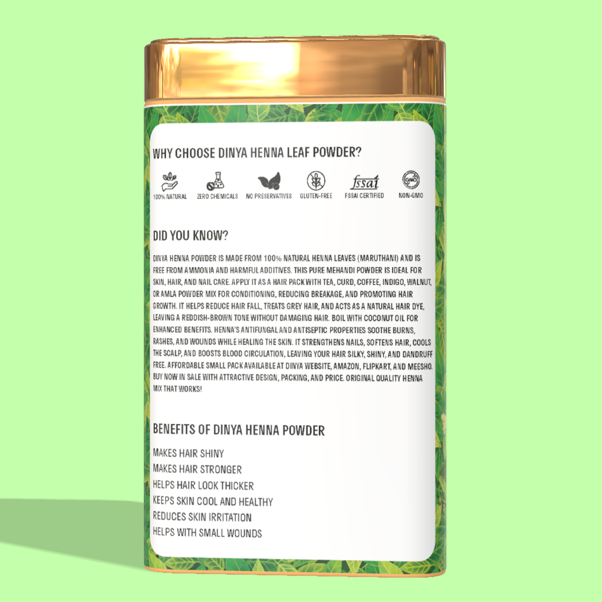 Henna herbal powder