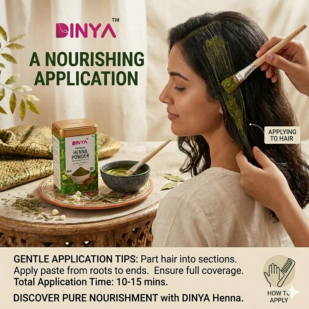 How to apply dinya henna powder