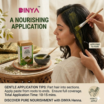 How to apply dinya henna powder