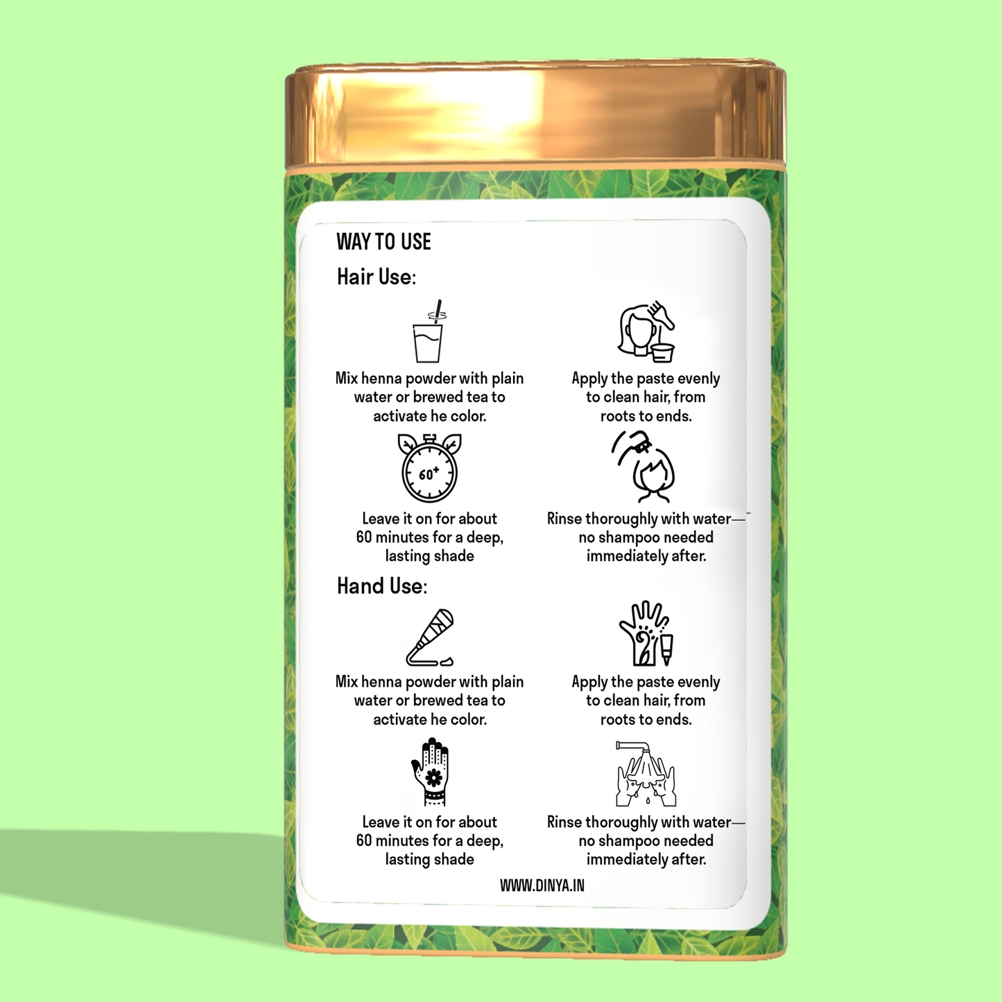 How to mix henna hair powder
