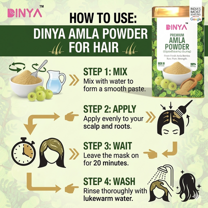 Amla Powder (100% Organic) for Eating, Drinking, Hair & Skin