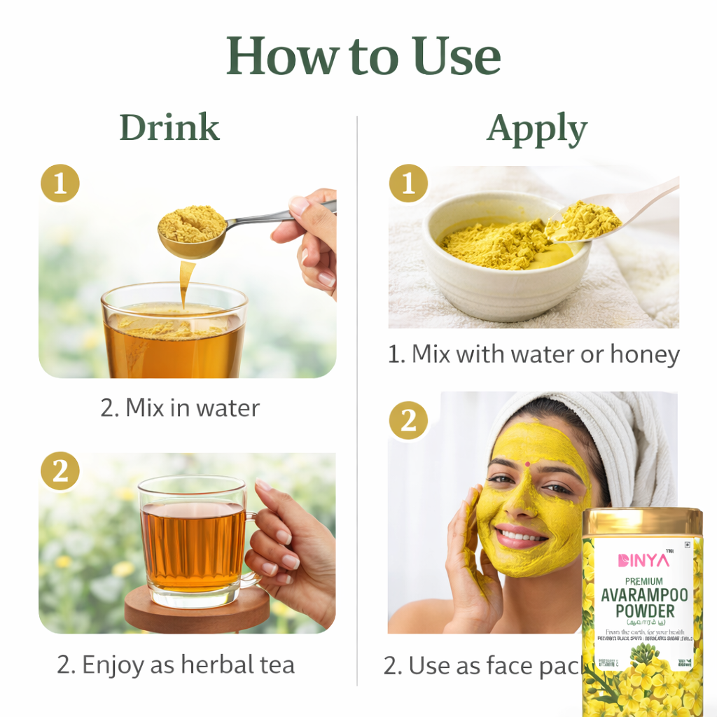 how to use avarampoo powder for face