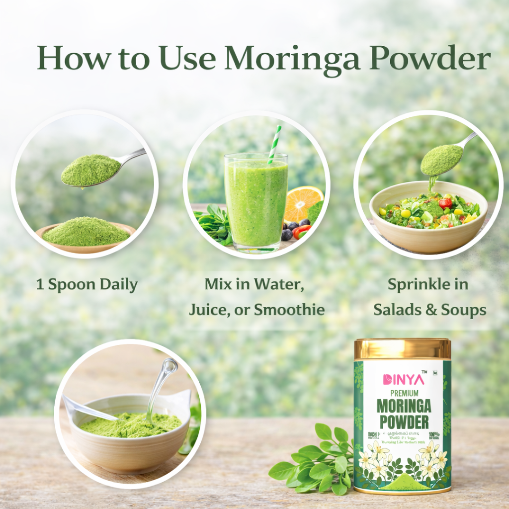 how to use moringa powder
