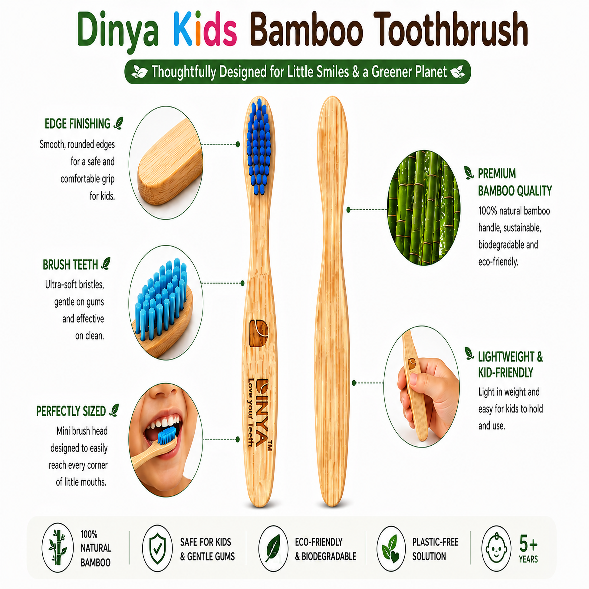 kids bamboo toothbrush