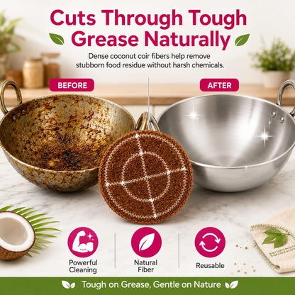 Coconut Husk Scrubber (Pack of 5)
