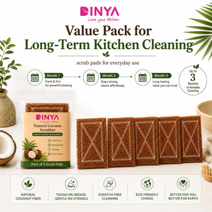 long term kitchen coir scrubber