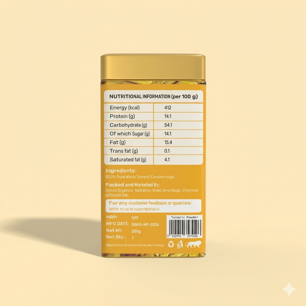 Manjal powder for food