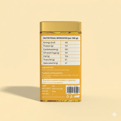 Manjal powder for food
